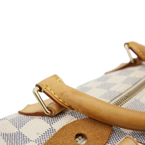 Louis Vuitton Speedy 30 Damier Azur Satchel Bag White - Picture 12 of 14